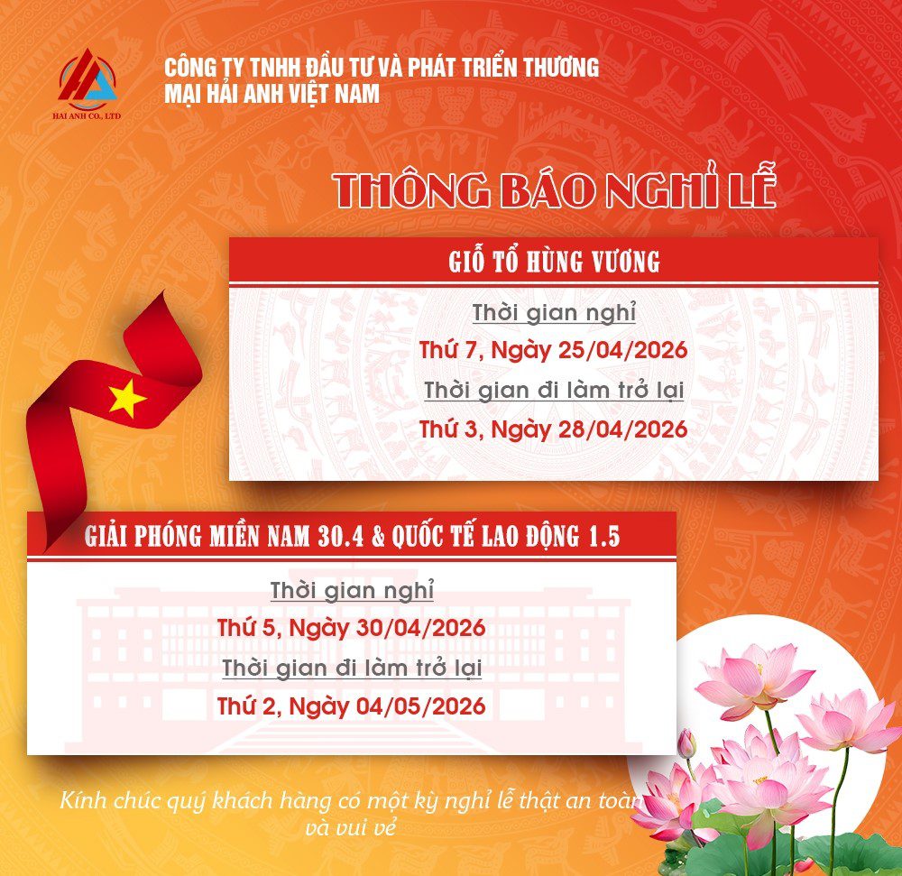 Vòng bi Hải Anh nghỉ lễ